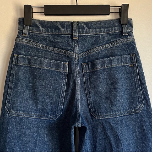 Madewell Petite Emmett Wide Leg Jean Let Down Hem Edition Archbald Wash 24P $138 - Picture 6 of 14